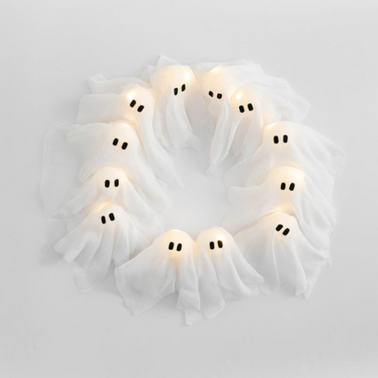 Lit Ghosts Wreath 🎃