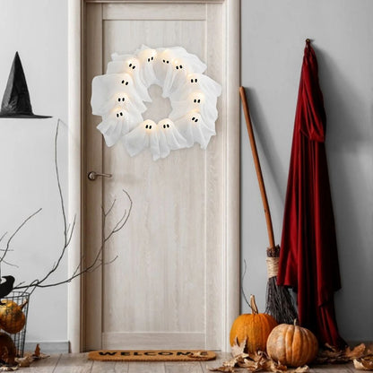 Lit Ghosts Wreath 🎃