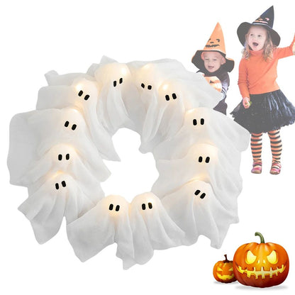 Lit Ghosts Wreath 🎃